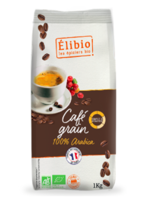 Café en grains arabica ELIBIO 1 kg Bio 