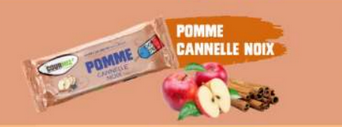 Barre pomme cannelle noix 30 g Bio