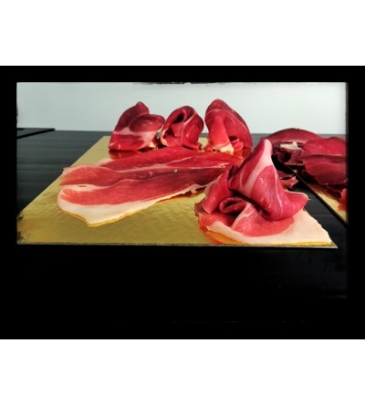 Jambon sec tranché Porc Noir 12 mois - Fabres prix au kg 