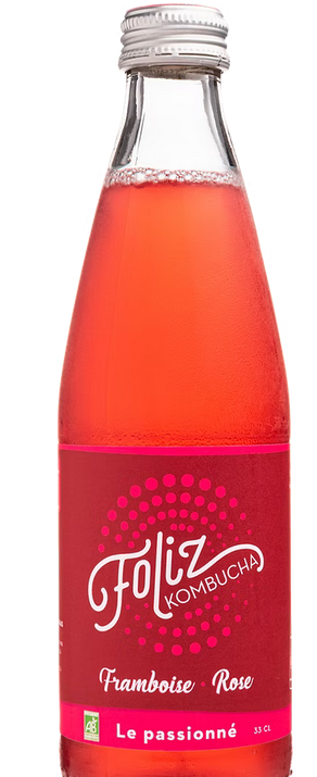 Kombucha rose framboise hibiscus 33 cl Bio 