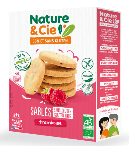 Sablés framboise 135 g Bio