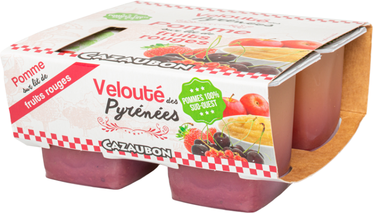Velouté de pomme fruits rouges 125 g X 4